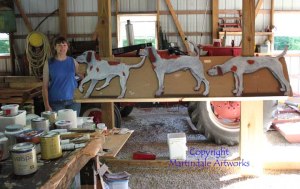 artist, fox hounds, studio
