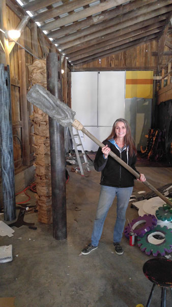 Lynley with finished oar
